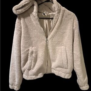 H&M Cream Teddy Jacket for Women